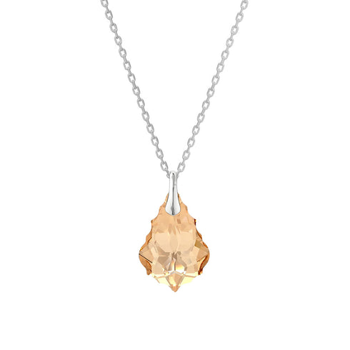Sudraba kulons "Baroka V (Golden Shadow)" ar Swarovski™ kristāliem